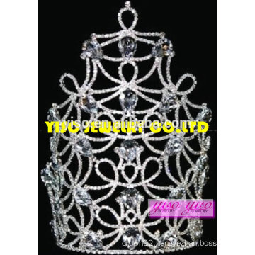 large beauty rhinestone colorful real diamond crowns and tiarasn